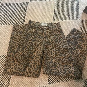 Damson Madder Leopard Cargo Jeans
